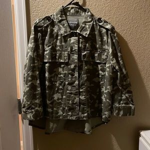 Camo Button Down Jacket
